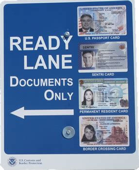 how to get rfid passport card with ready lane|ready lane signage.